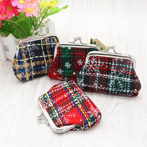Snowflake plaid mini buckle change bag wholesale of women small bags
