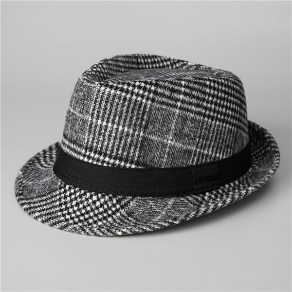 Hat men autumn and winter top hat woolen British jazz hat in the elderly father hat gentleman grandfather old man hat