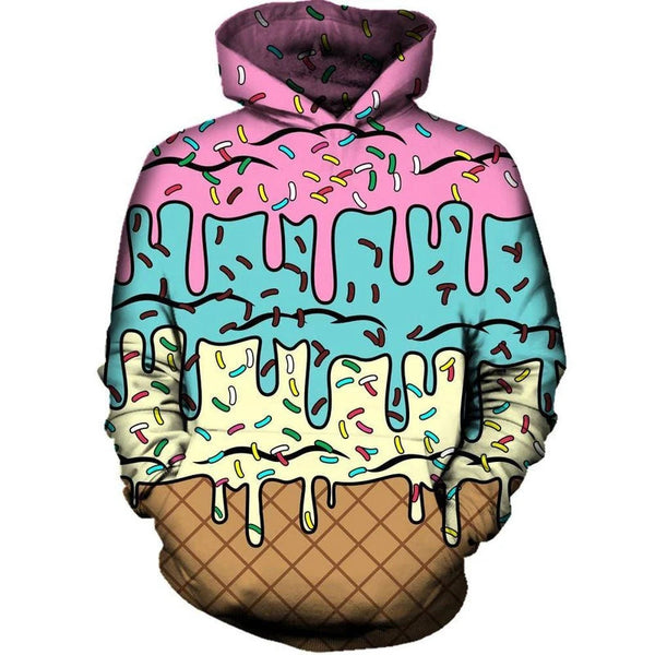 3D digital printing, the same hooded sweater for men and women